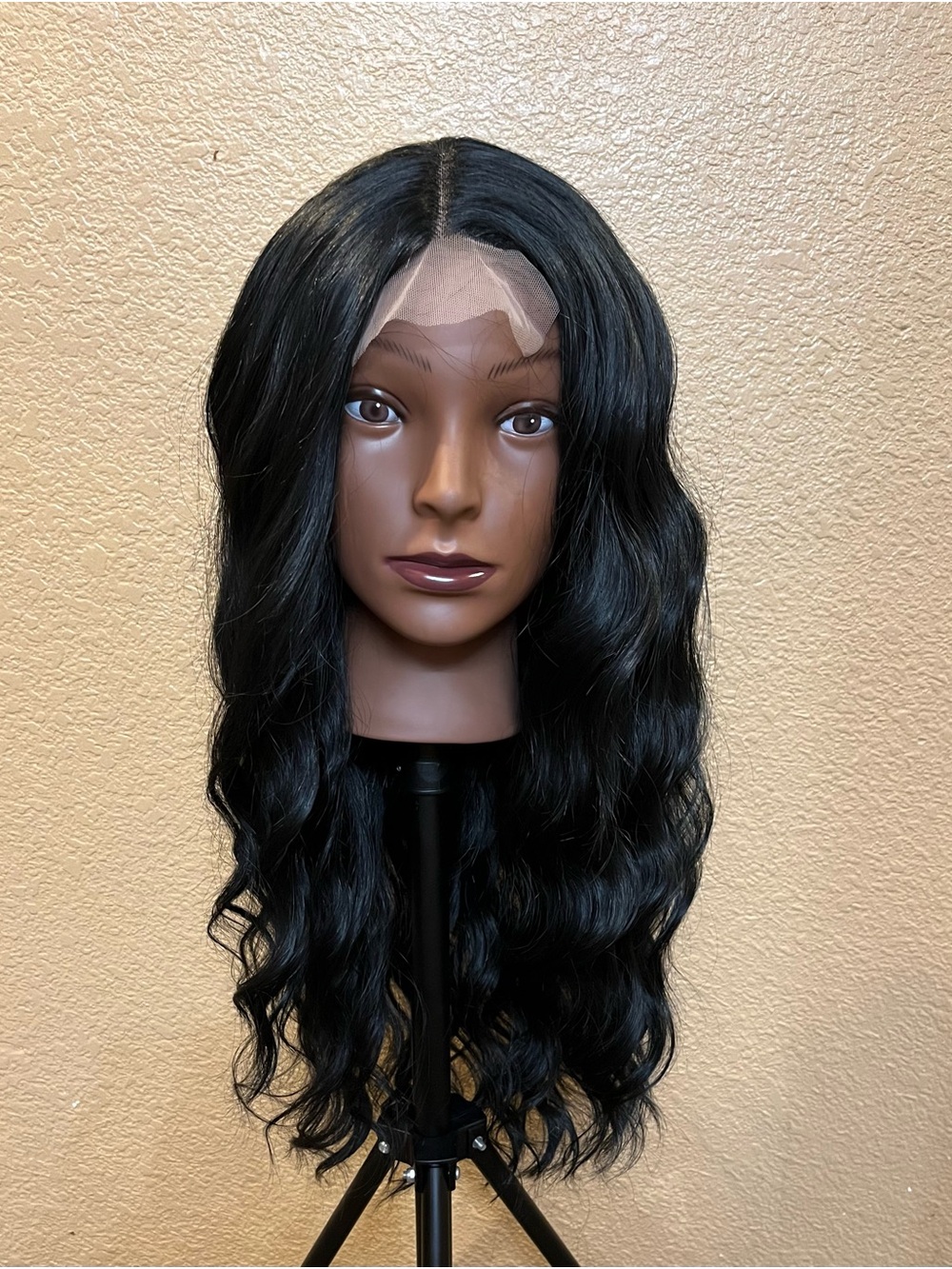 NEW Black Body Wave Lace Part Synthetic Wig | Long Wavy Middle Part